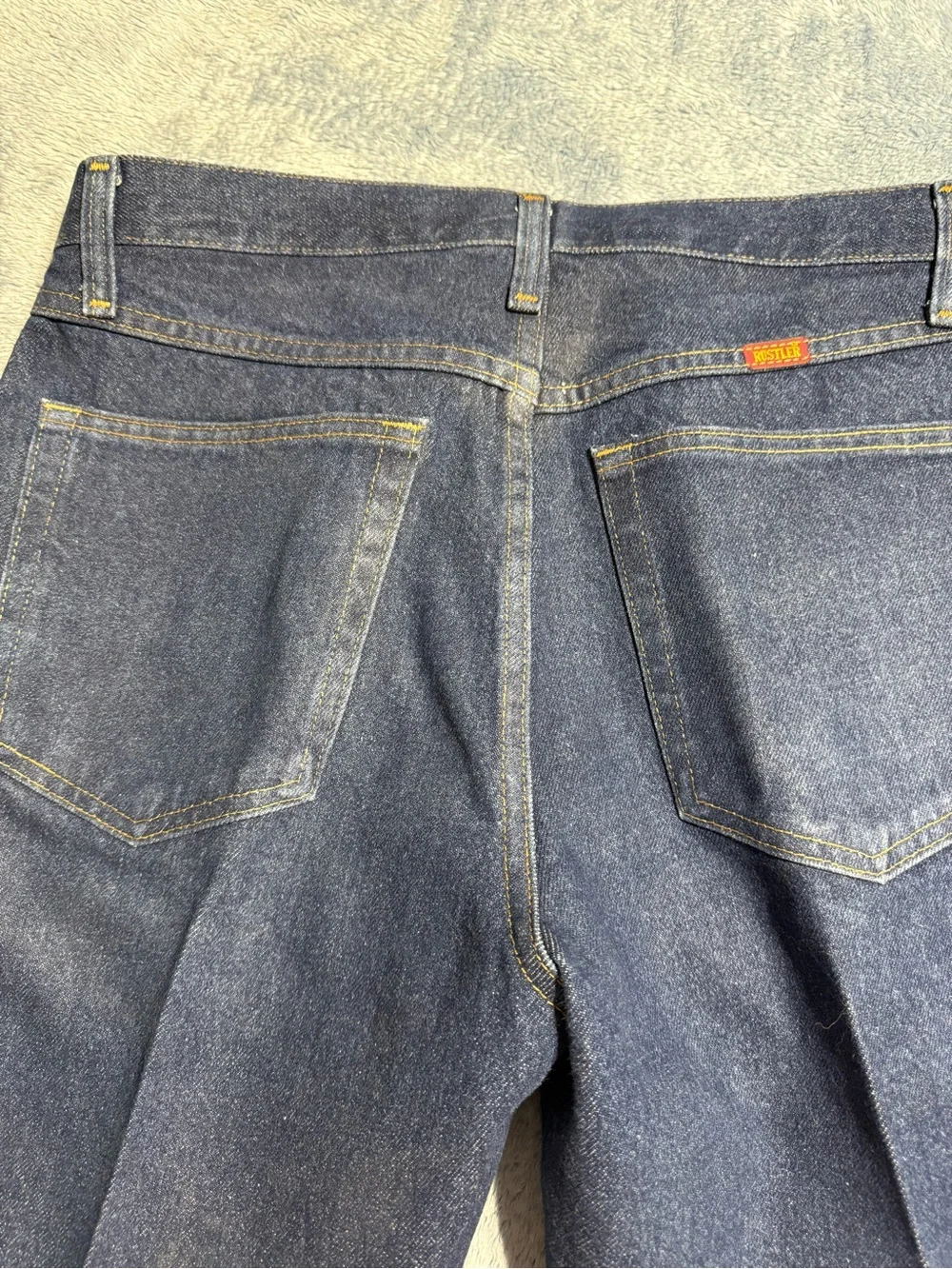 Wrangler Men's Dark Blue Straight Leg Jeans