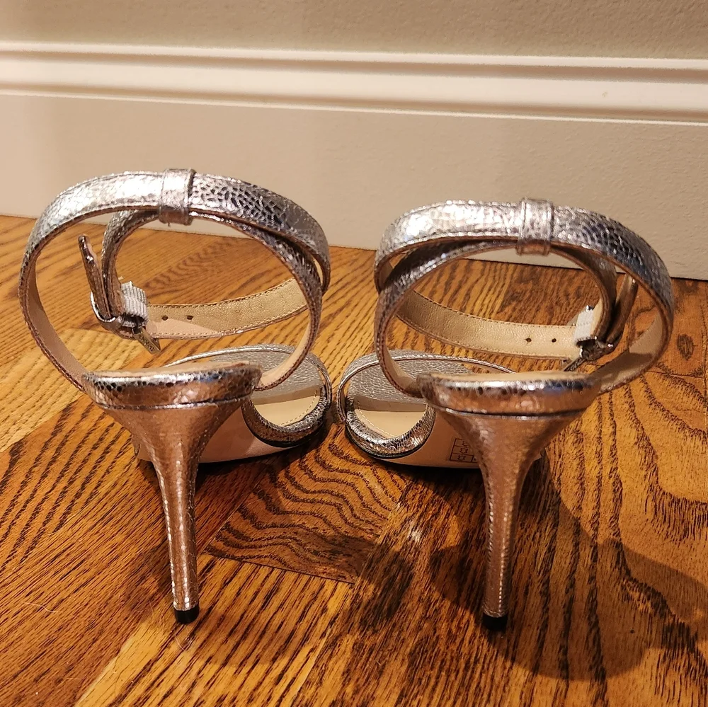 Tory Burch silver textured