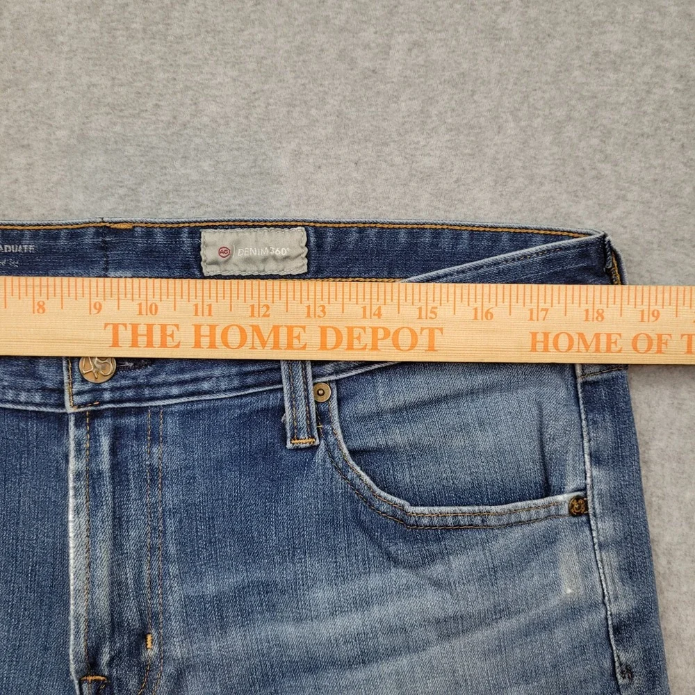 AG Adriano Goldschmied The Graduate Jeans Mens 36 Blue Distressed Denim‎ 360