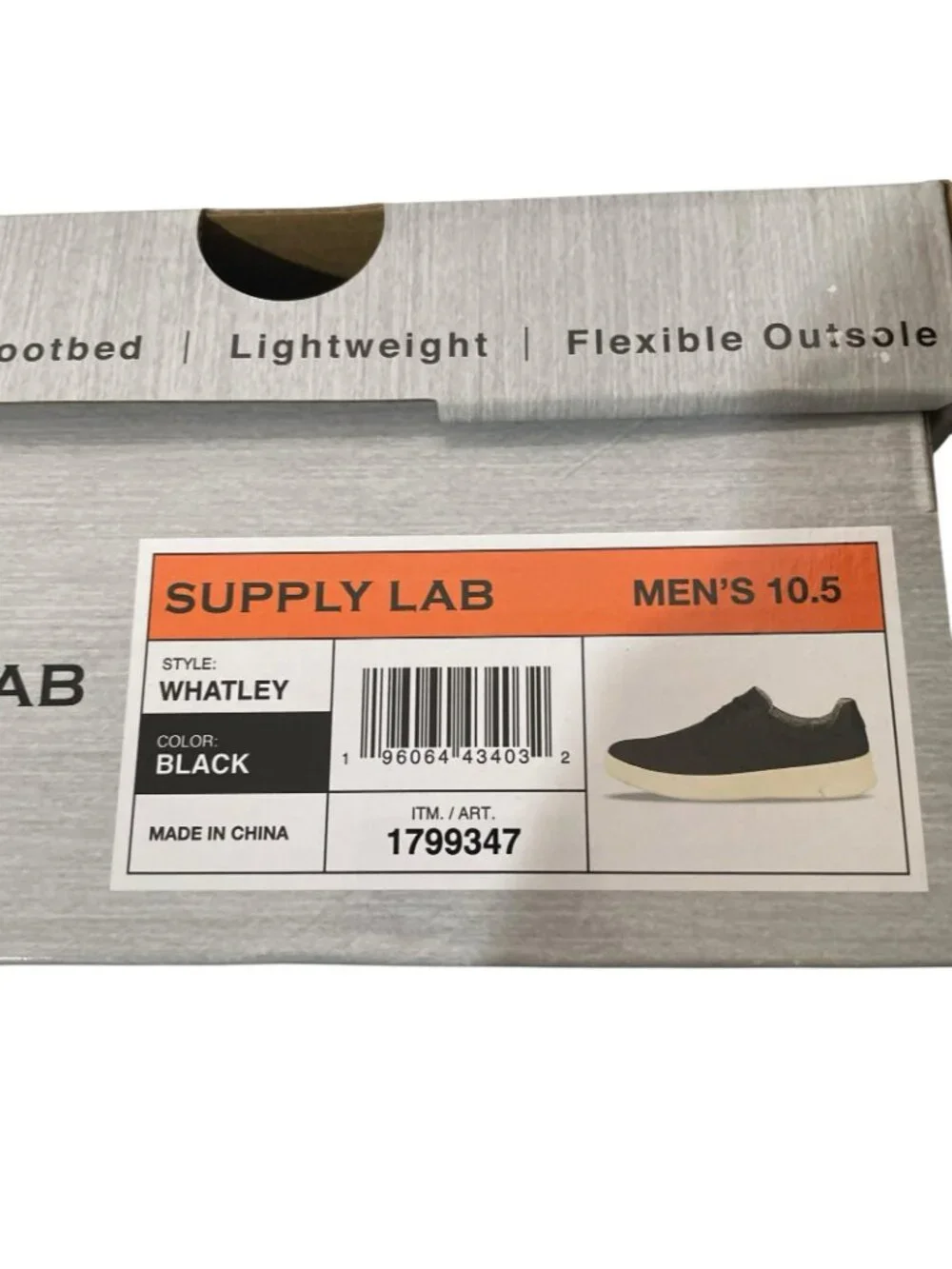 Supply Lab WHATLEY Men's Low Top Casual Sneakers Shoes Black Size 10.5 NEW