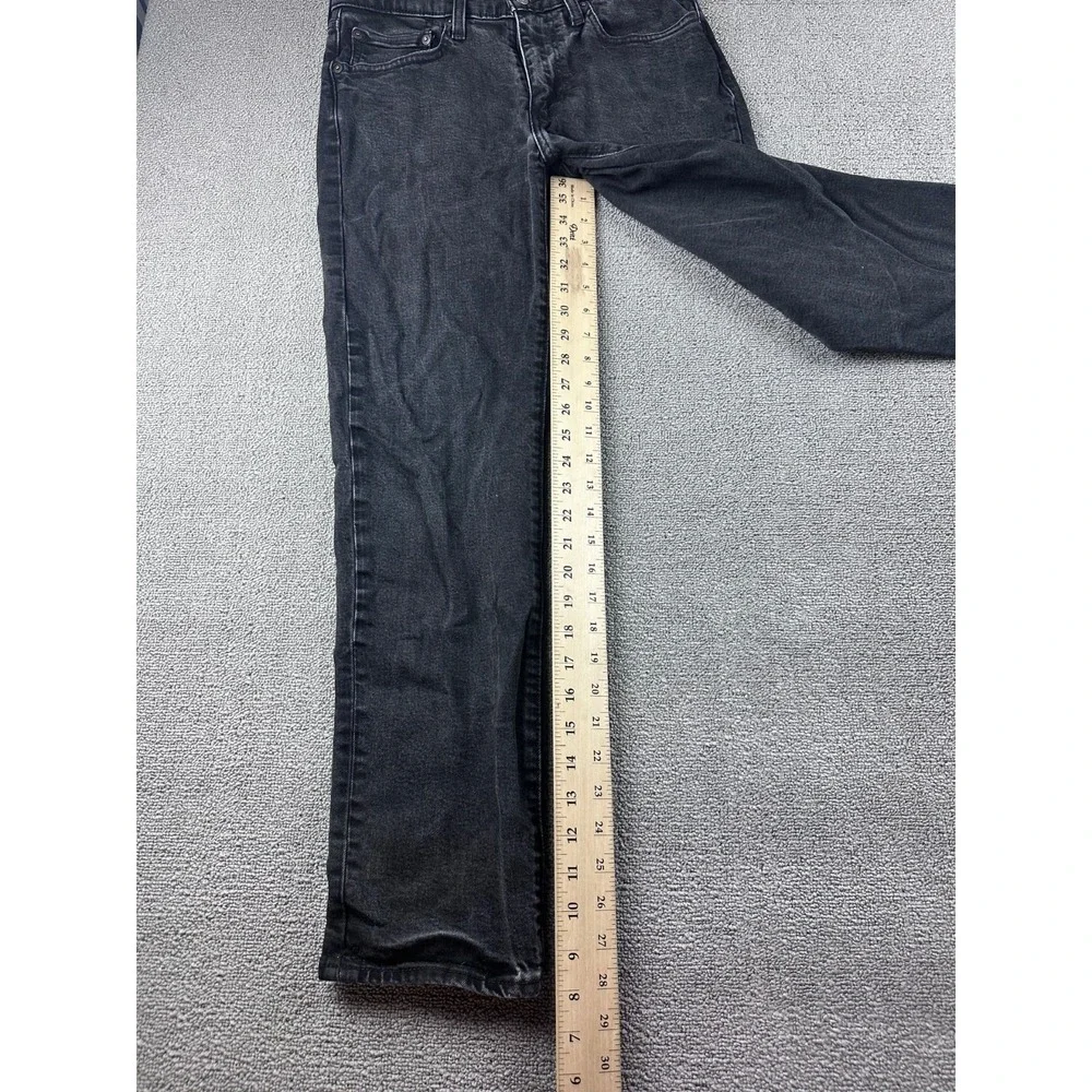Levis Premium 514 Straight Jeans Men W31 L30 Black Stretch Faded Western Rocker