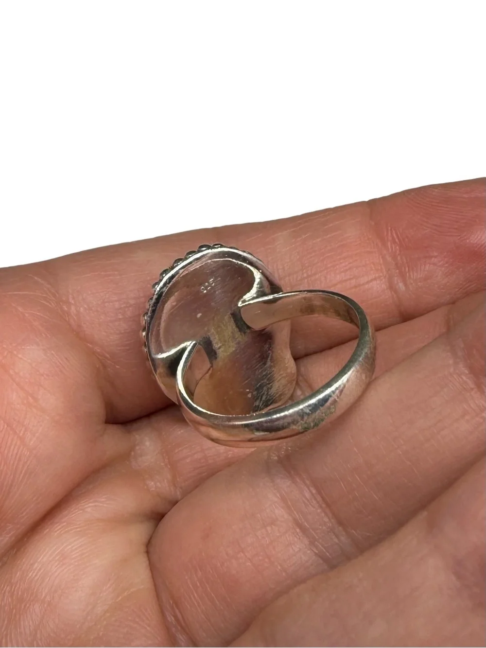 Aurora Fire Opal Ring Size 8 Solid 925 Sterling Silver