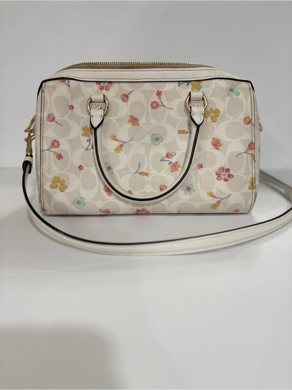 Coach cream satchel