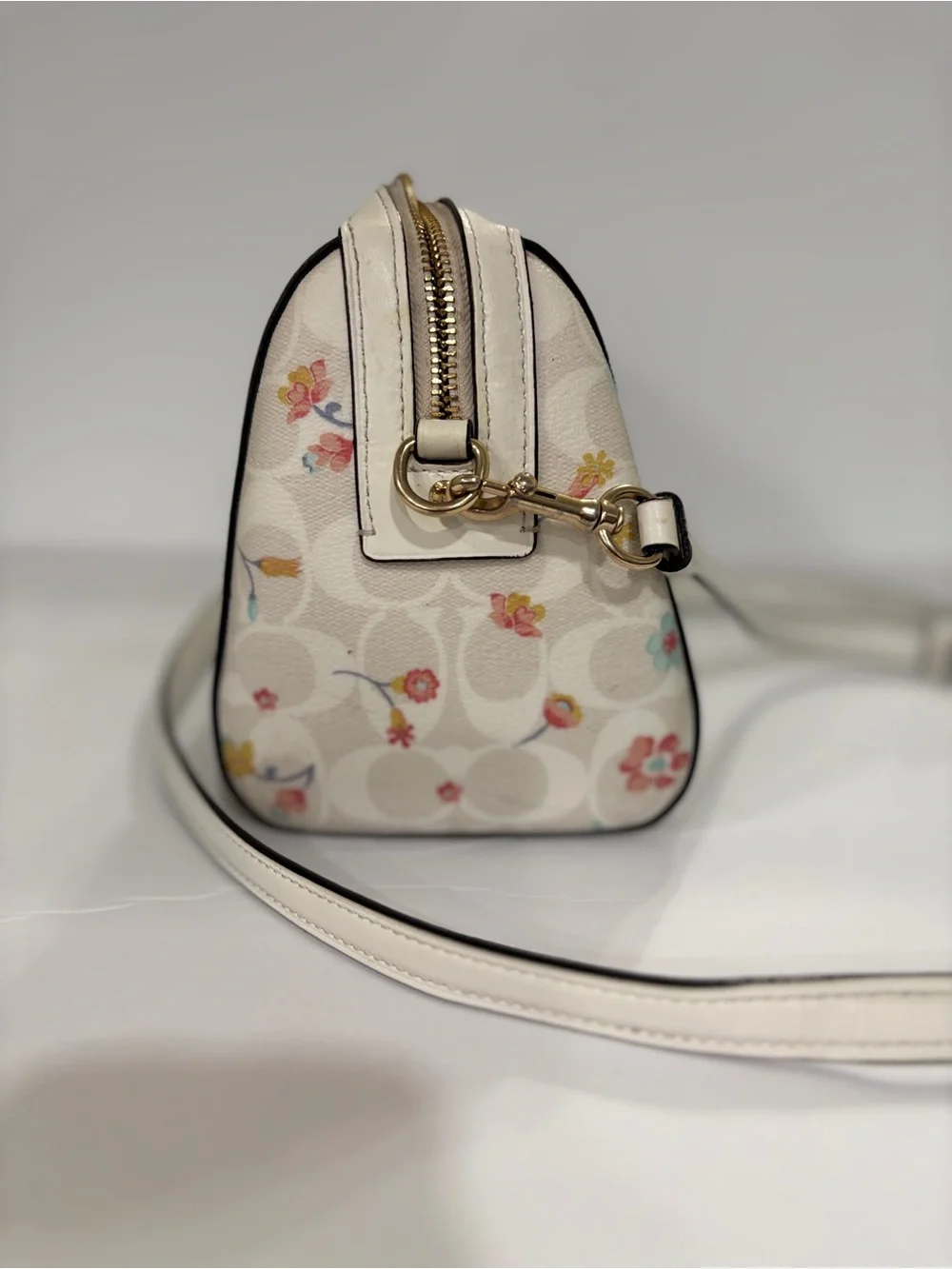 Coach cream satchel