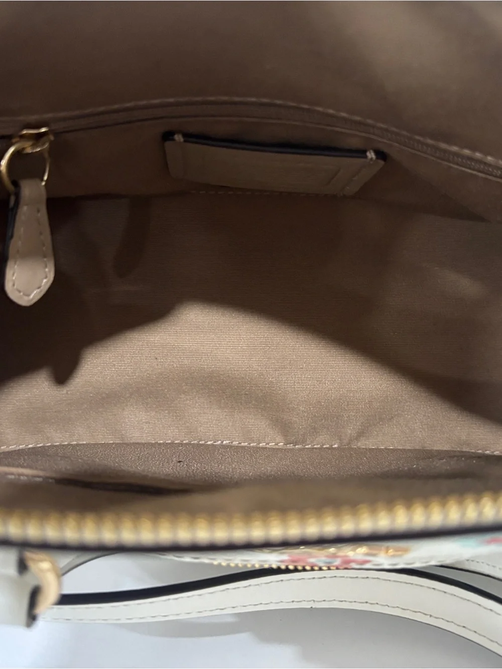 Coach cream satchel