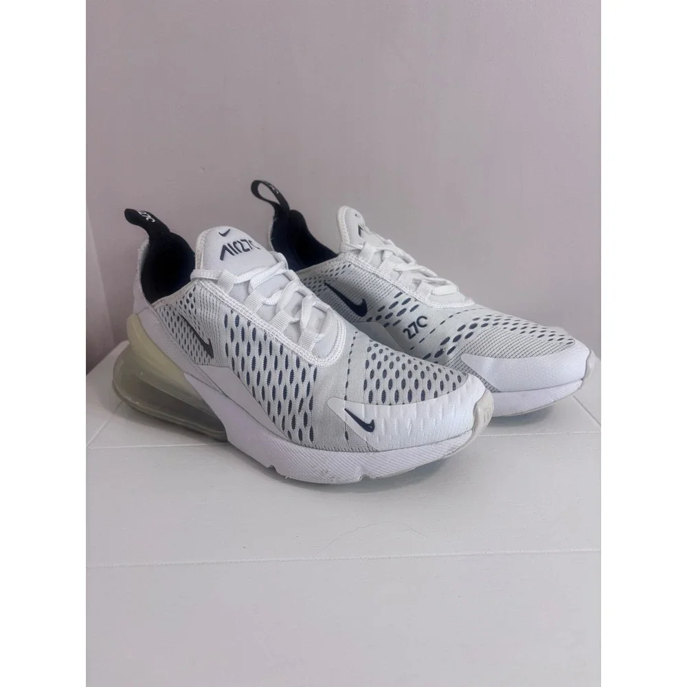 Nike Air Max 270 White and Black AH6789-100 Womens Running Shoes Size 8