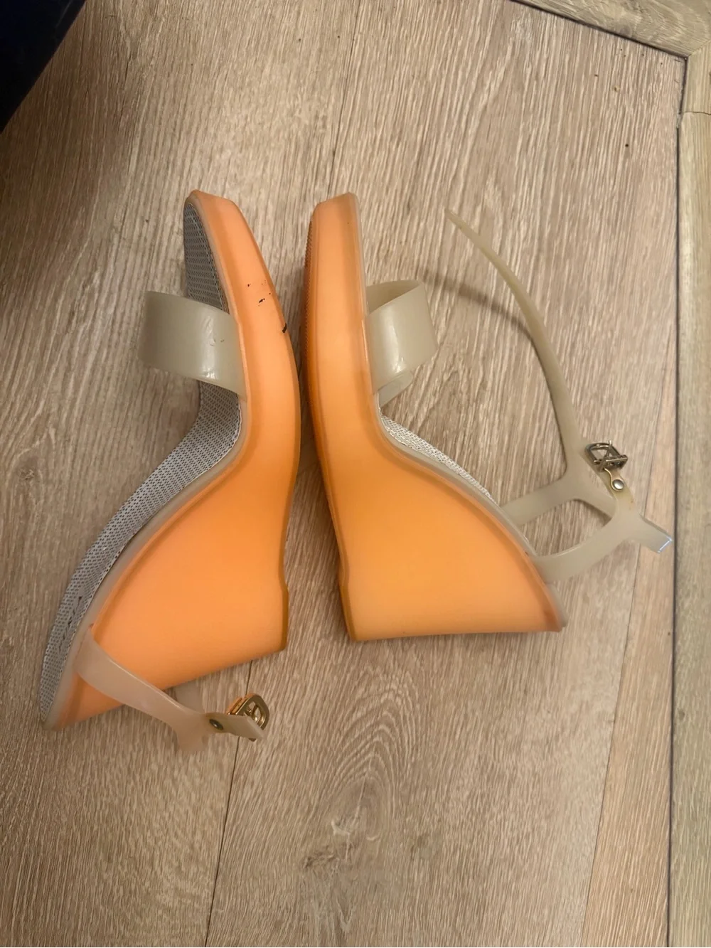 Furla jelly wedge Orange  Sandals - Women size 41 or 9 3/4 us listing as 9.5