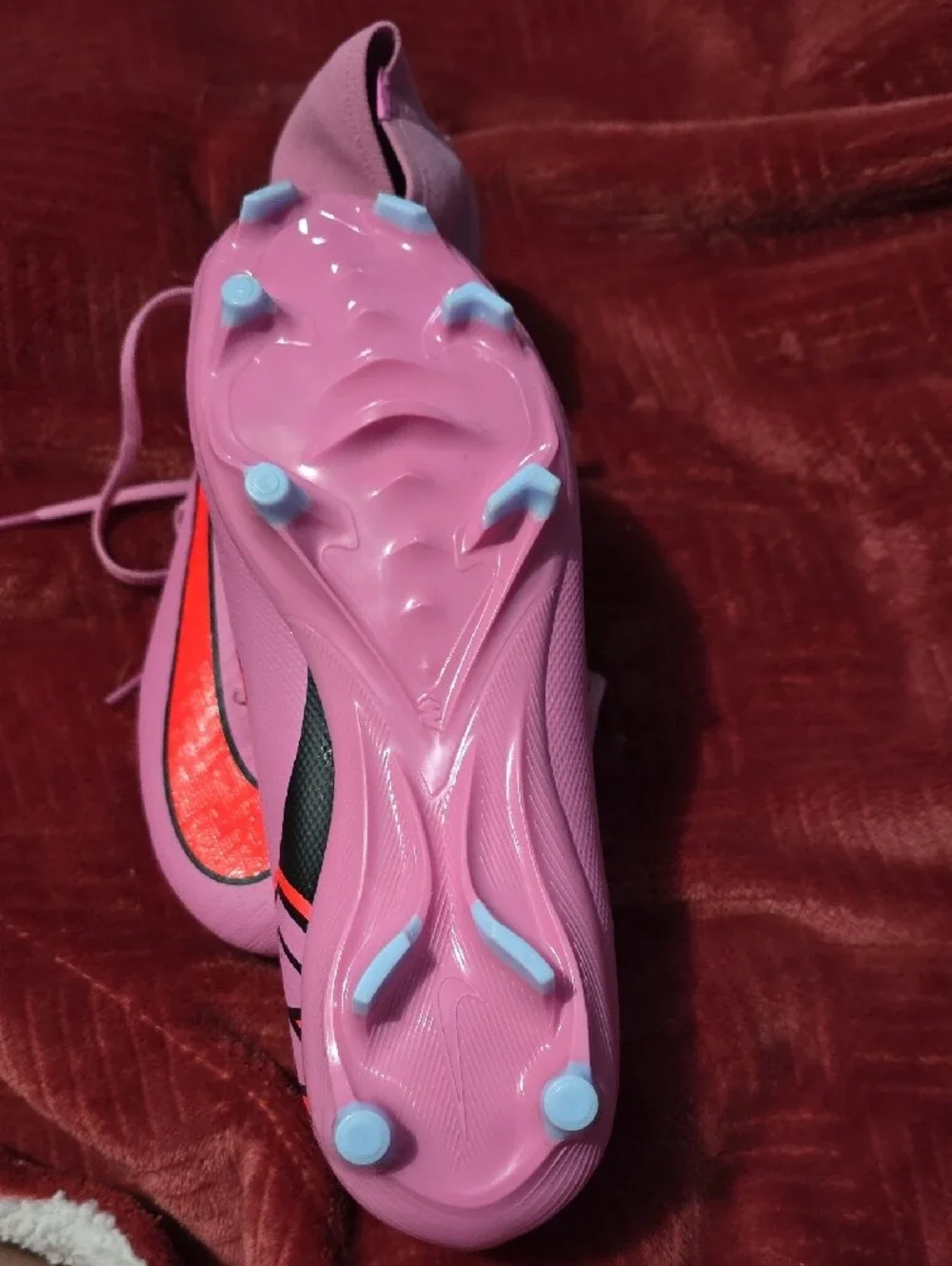 Nike Mercurial Vapor 16 Women's Pink Soccer Cleats with Coral Swoosh Accent
