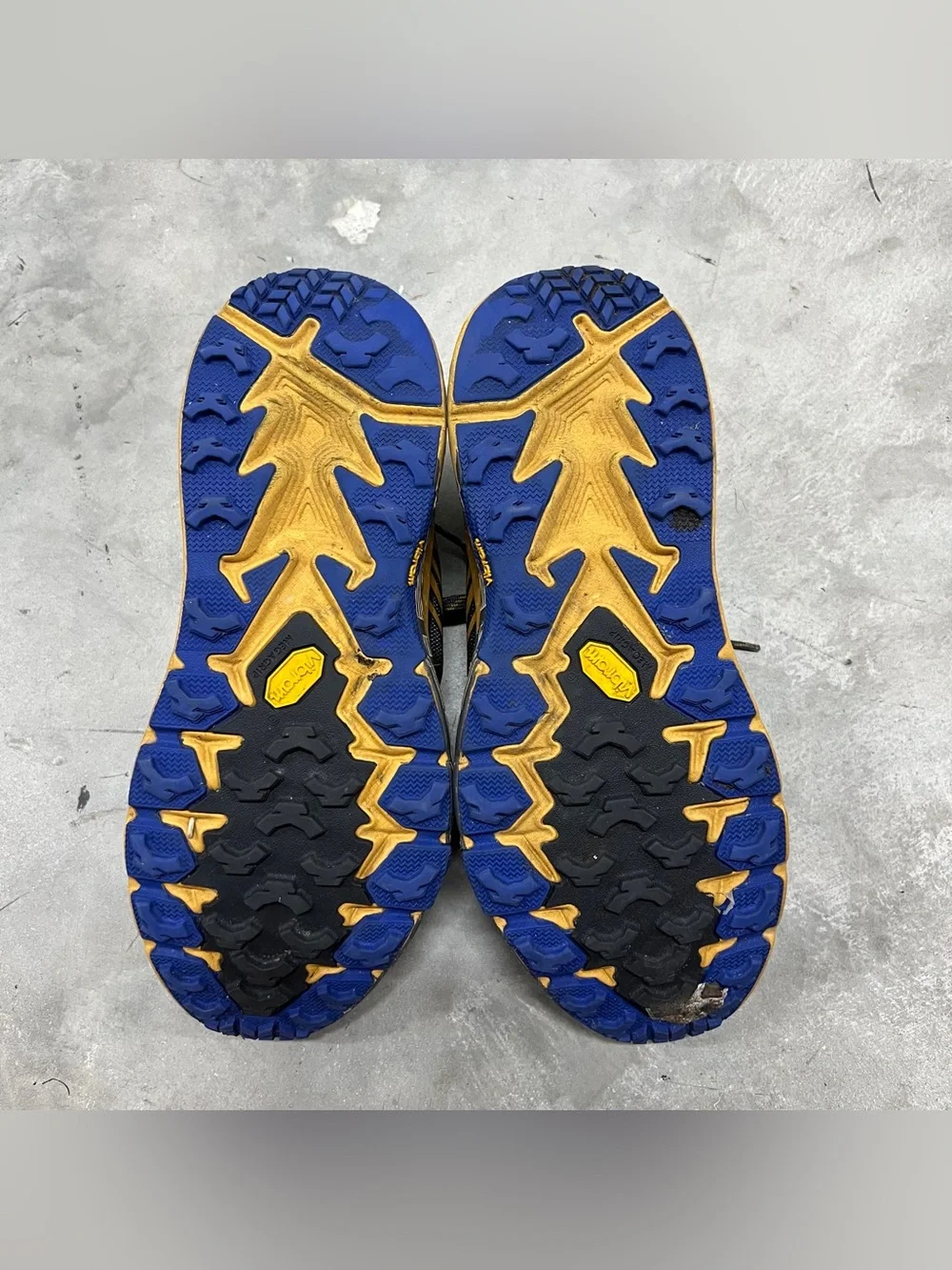 Hoka One One running golden shoes