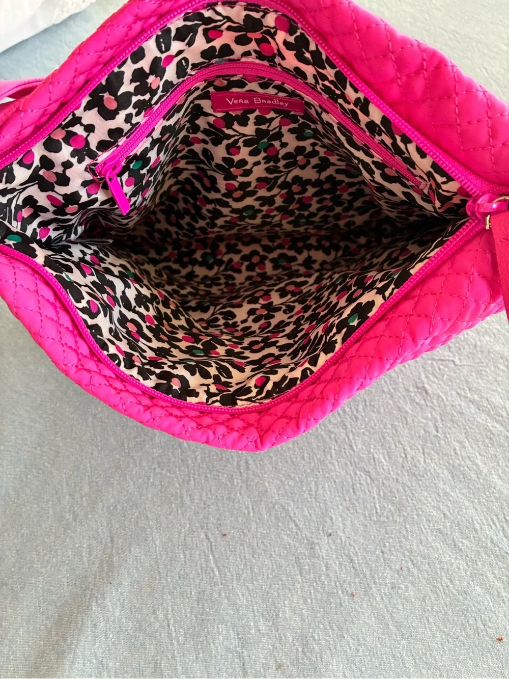 Vera Bradley Quilted Crossbody Bag in Hot Pink