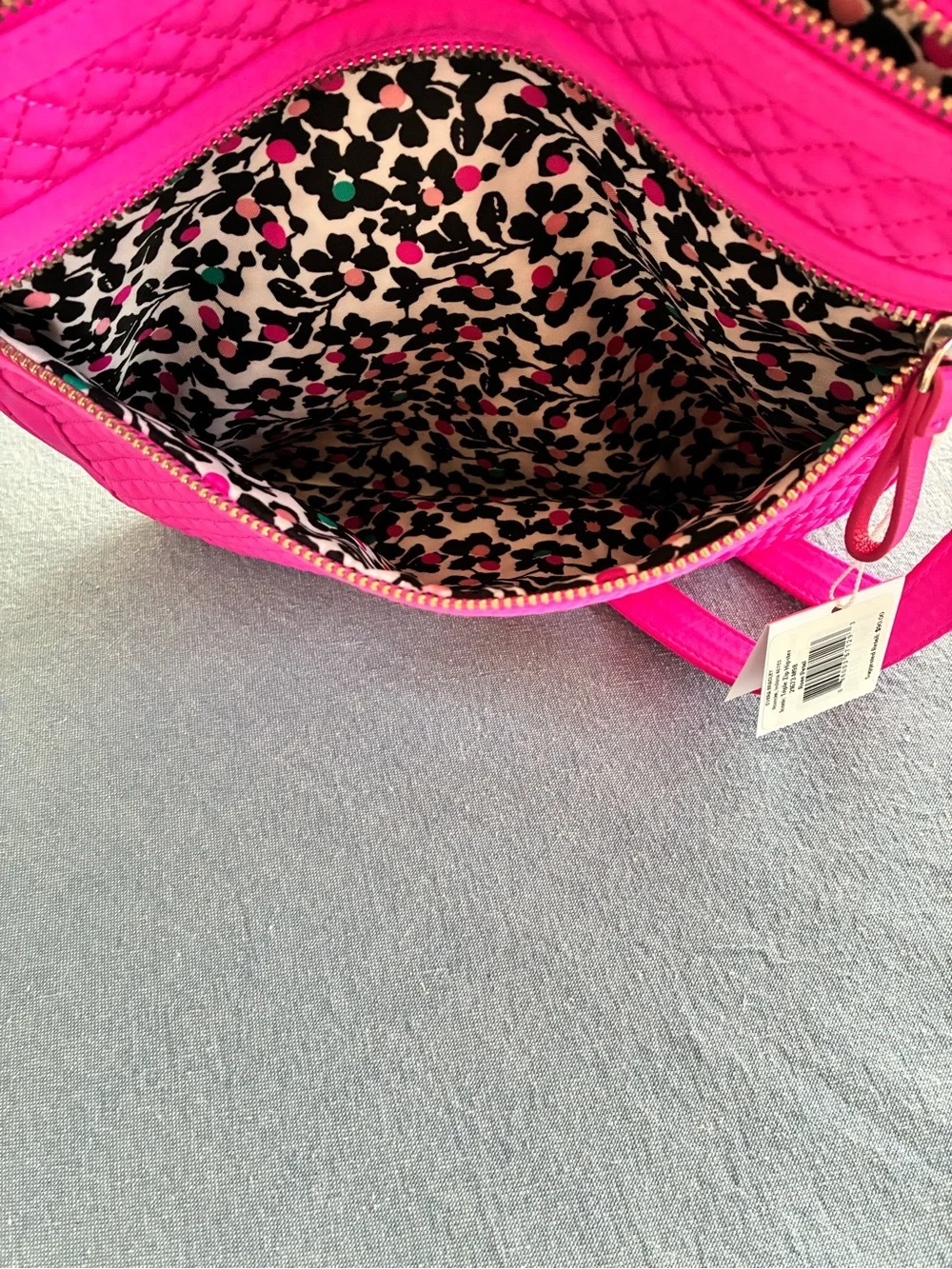 Vera Bradley Quilted Crossbody Bag in Hot Pink