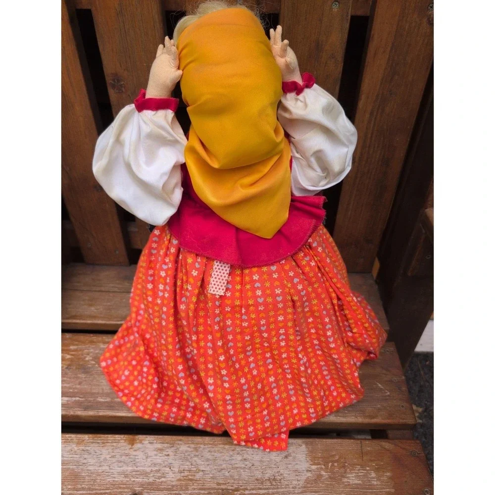Vintage Russian Cloth Tea Cozy Warmer Lady Doll 19