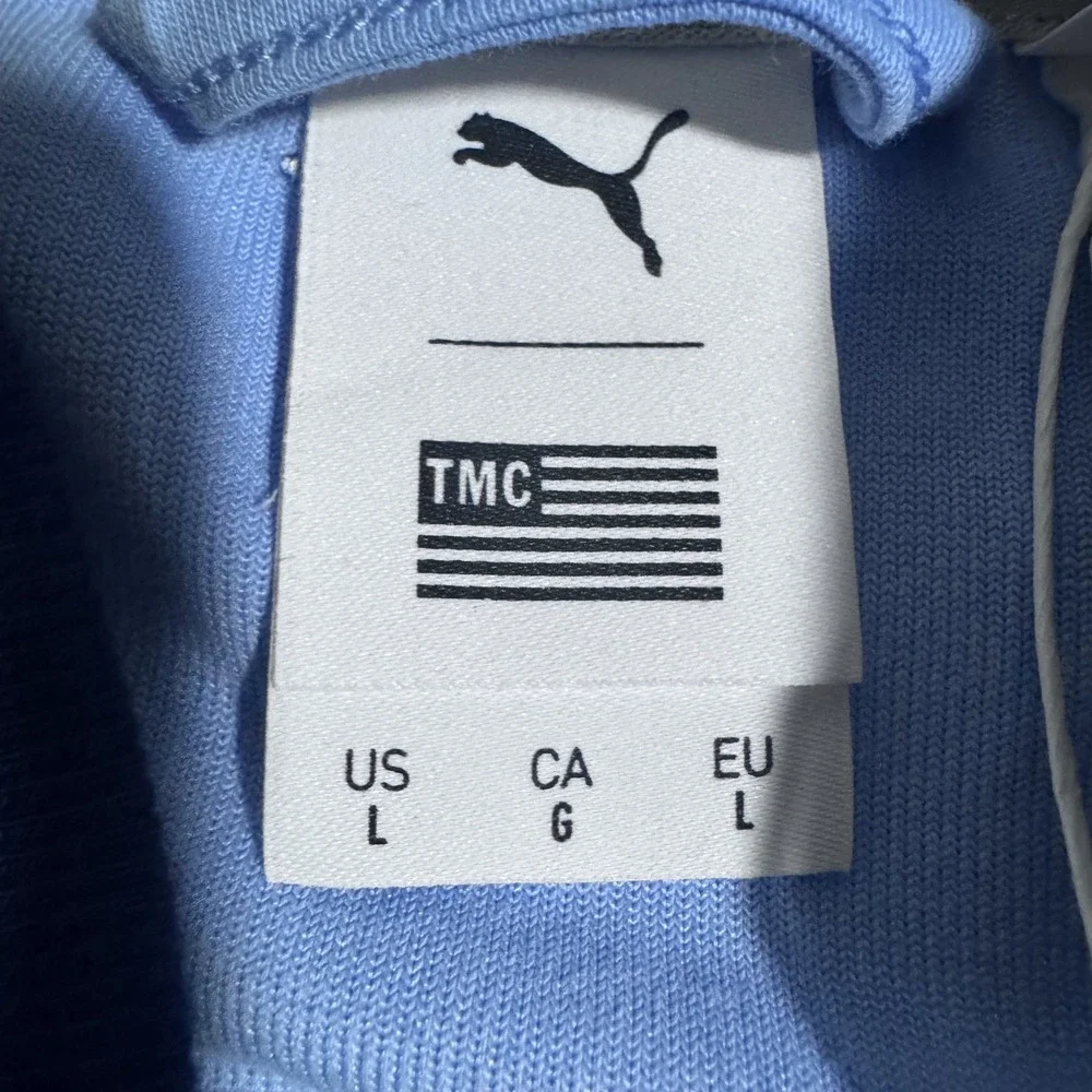 Puma TMC All Star Jacket Mens Large Pop Blue‎ Velour Track Zip Retro Streetwear
