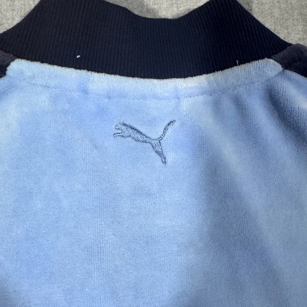Puma TMC All Star Jacket Mens Large Pop Blue‎ Velour Track Zip Retro Streetwear