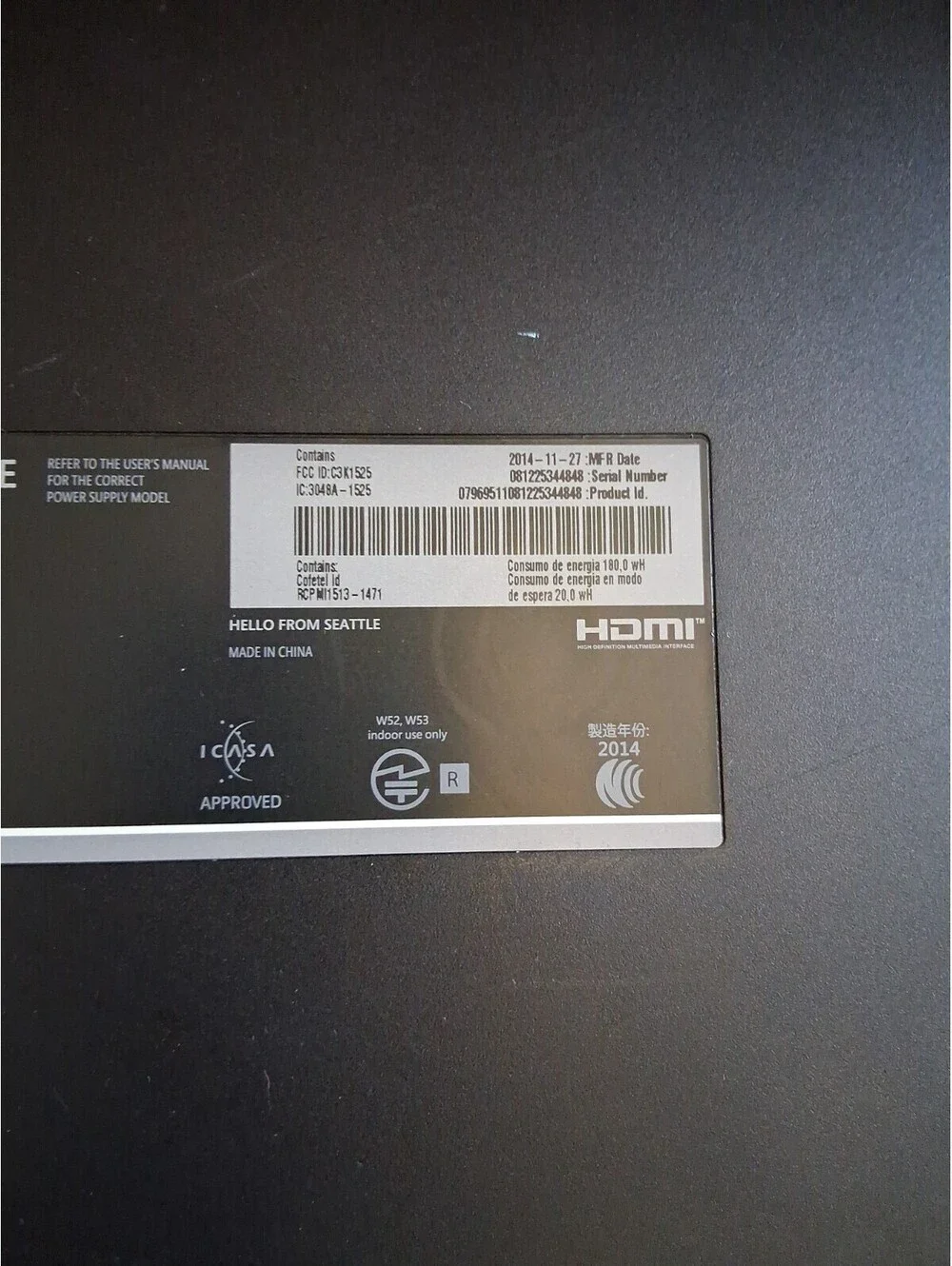 Xbox One Console Bundle With Power CableMicrosoft Authentic OEM Tested & Working