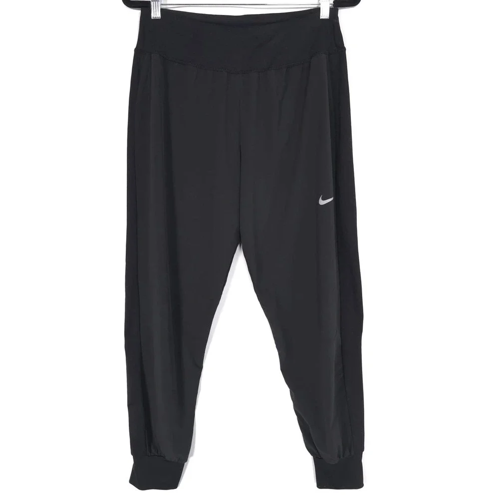Nike Flex Essential Women's MEDIUM Running Pants Black Jogger Tapered AQ9715-010