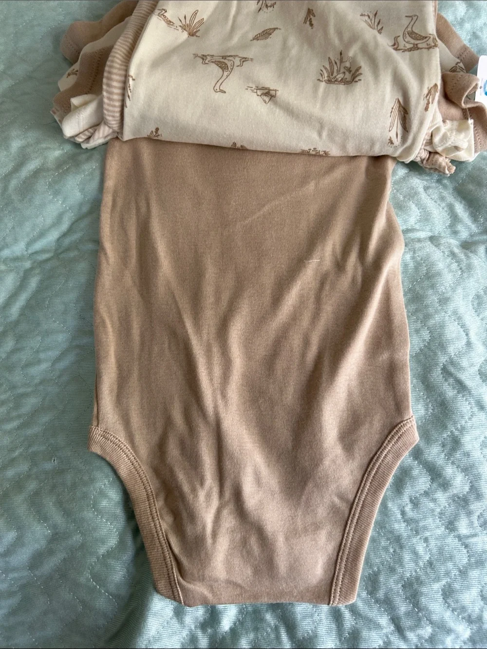 Carter's Tan One-Piece Bodysuit with Goose Graphic