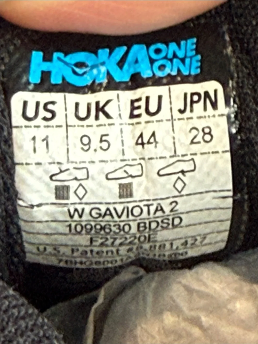 HOKA One One Gaviota 2 Running Shoes Black Women’s US 11 EU 44