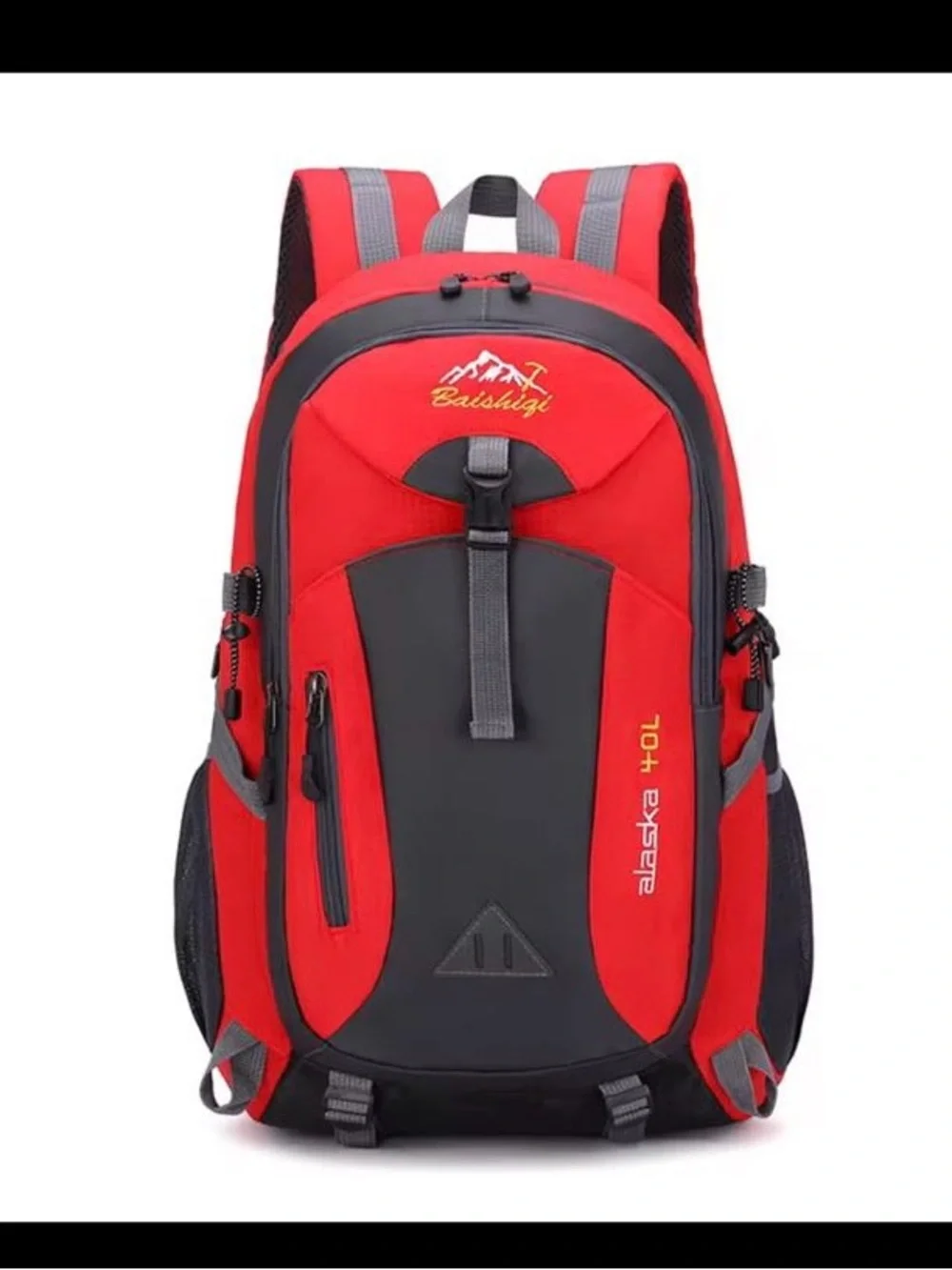 Baishigi Red & Gray Men’s 40L Backpack