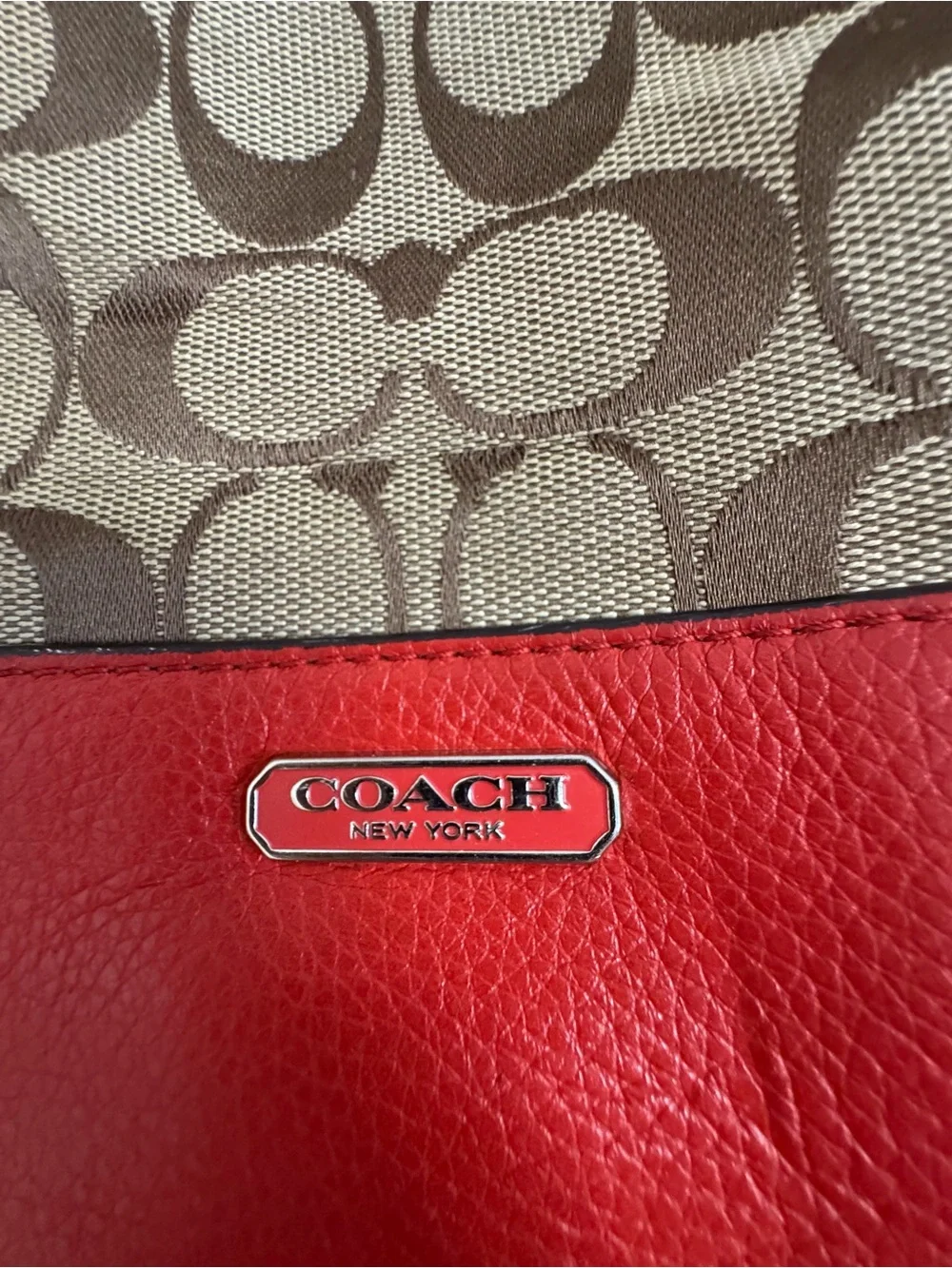 Coach orange tote