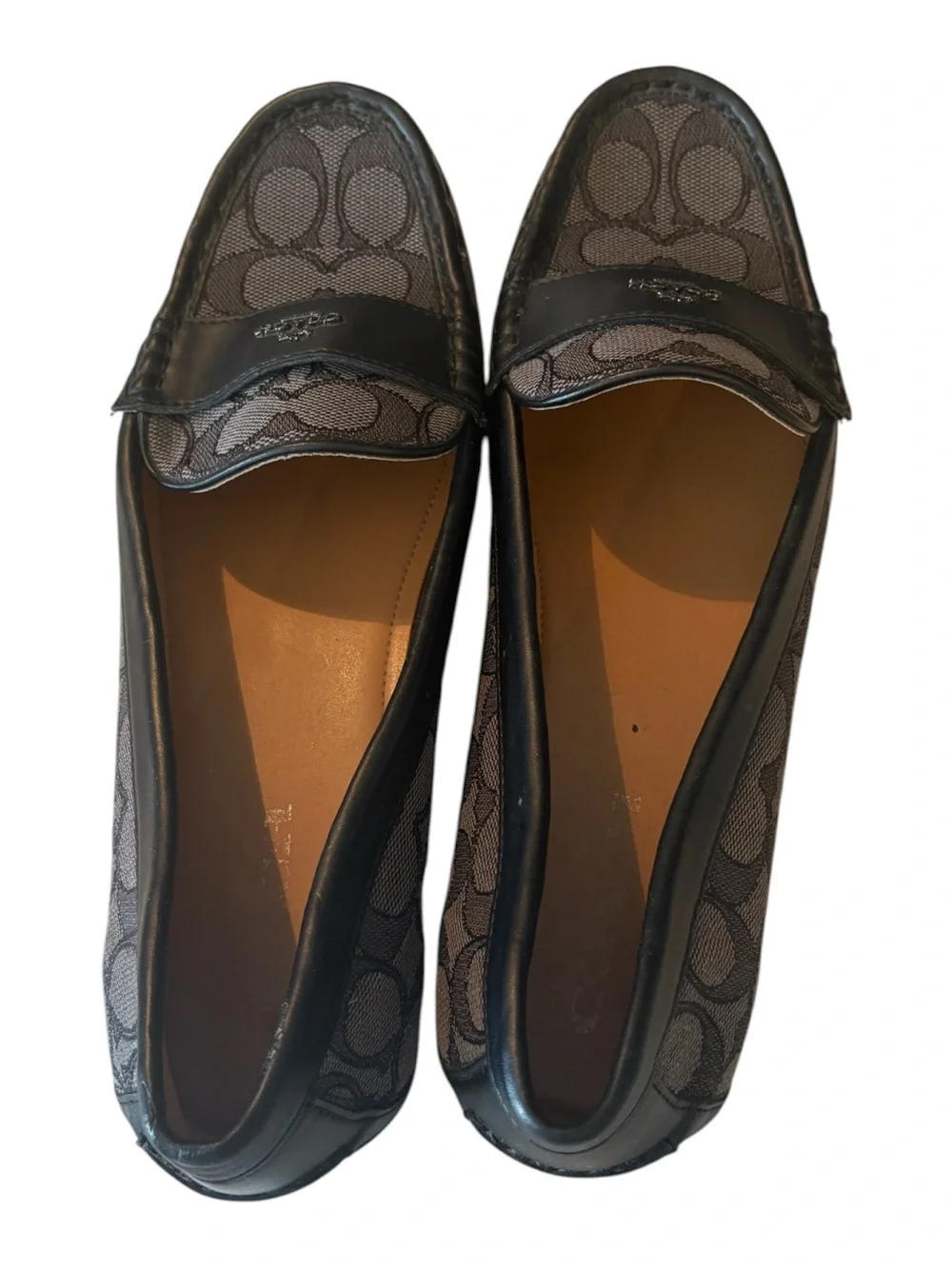 Coach Black Signature Canvas & Leather Shoes