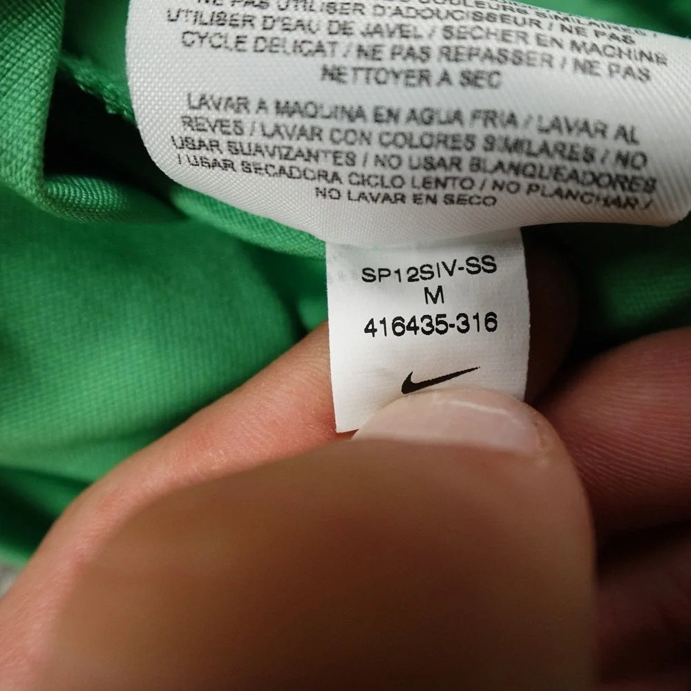 VTG Nike Golf Jacket Womens M Green Pullover 1/4 Zip Mock Windbreaker Y2K Active