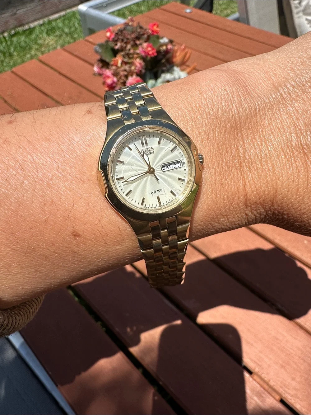Citizen Gold Tone Ladies Bracelet Watch with Silver Dial