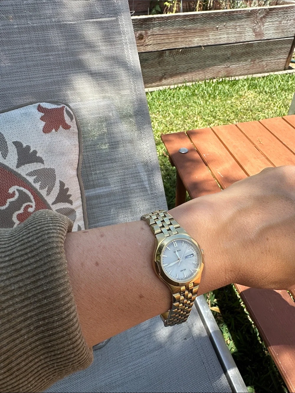 Citizen Gold Tone Ladies Bracelet Watch with Silver Dial