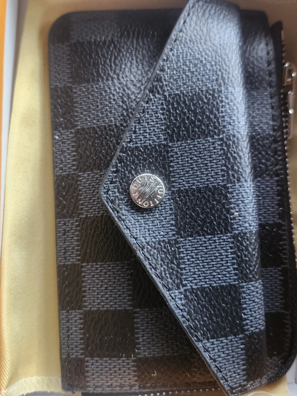 Rep Louis Vuitton Black Damier Card Holder Wallet