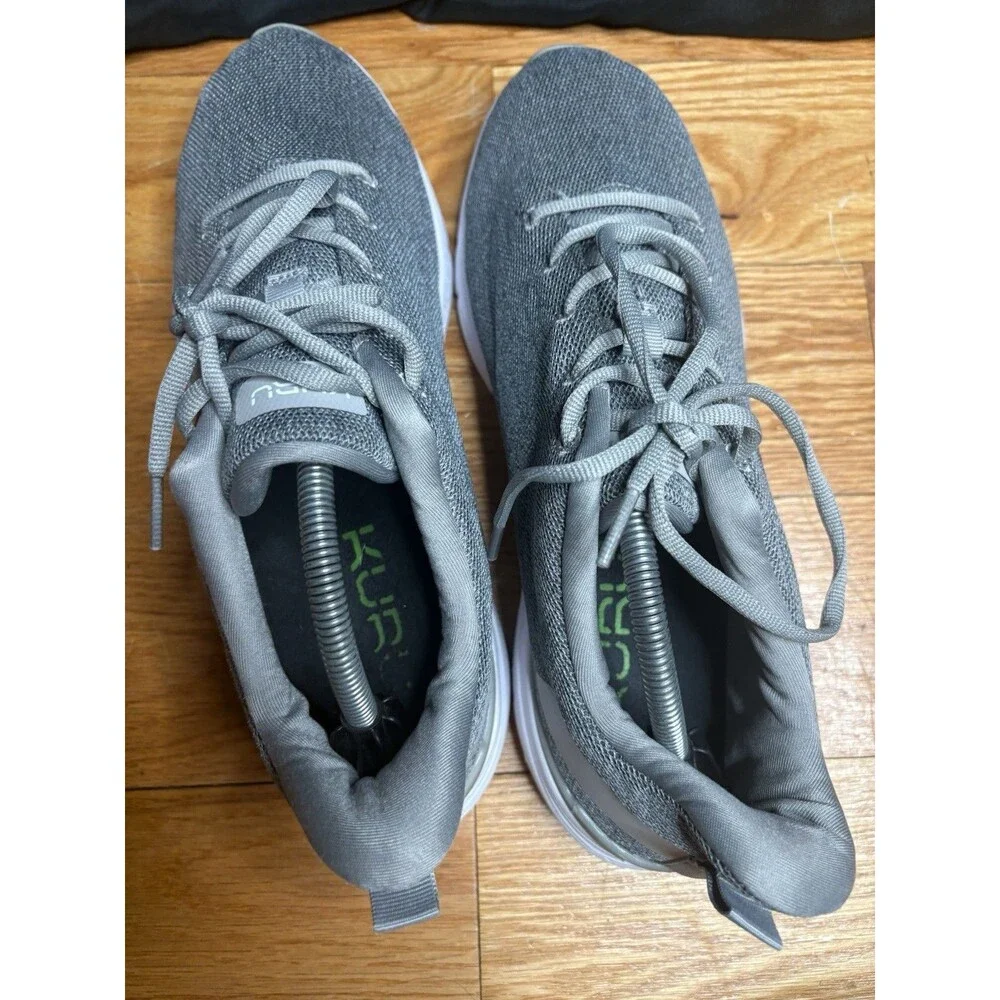 Kuru Flex Via Mens Size 10.5 Gray White Athletic Running Walking Shoes Sneakers