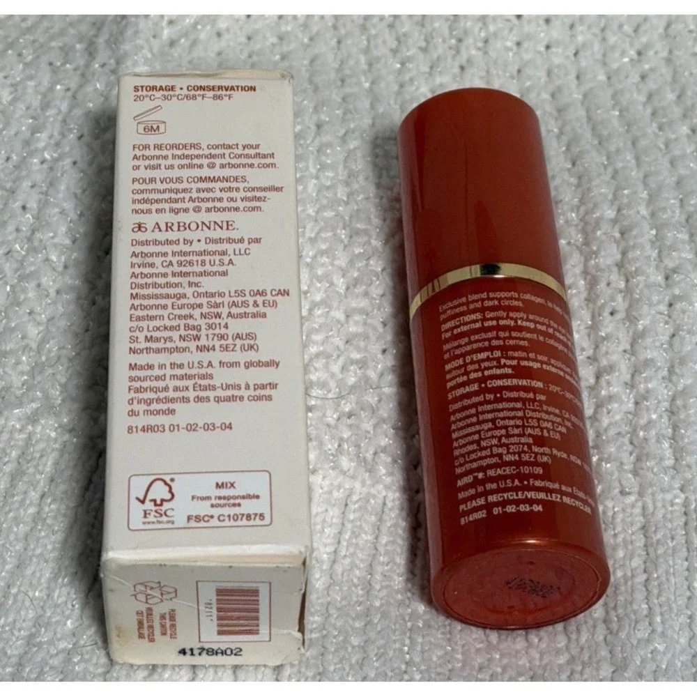 Arbonne RE9 Advanced Corrective Eye Cream Full Size 0.5oz 15g 15ml NEW