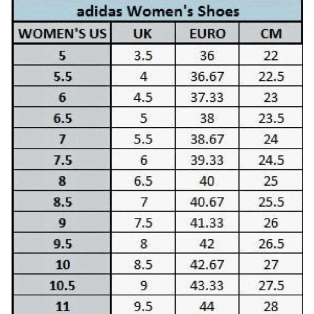 adidas women size