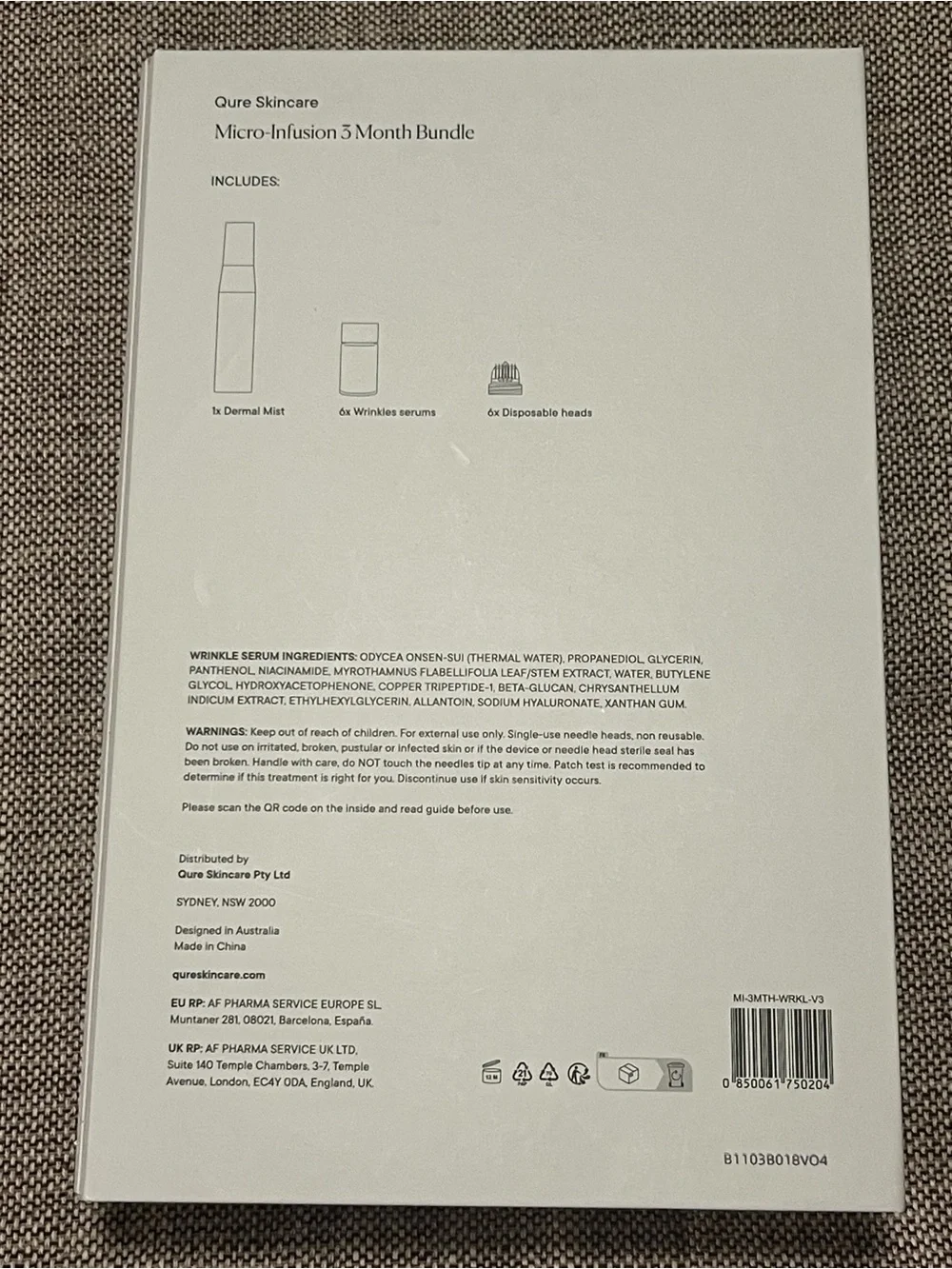 NWT Qure Micro-Infusion Facial System- 3 Month Bundle