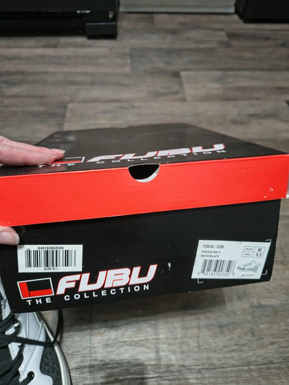 FUBU Black, White and Red High-Top Sneakers