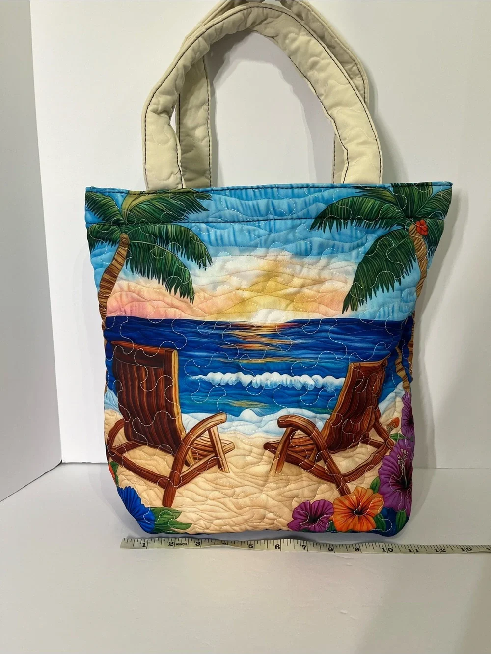 None quilted tote