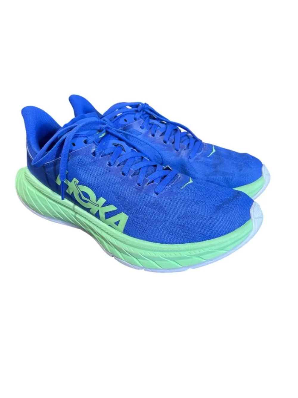 Hoka One One Carbon X 2 Mens Size 9 Running Shoes Dazzling Blue Green Sneakers