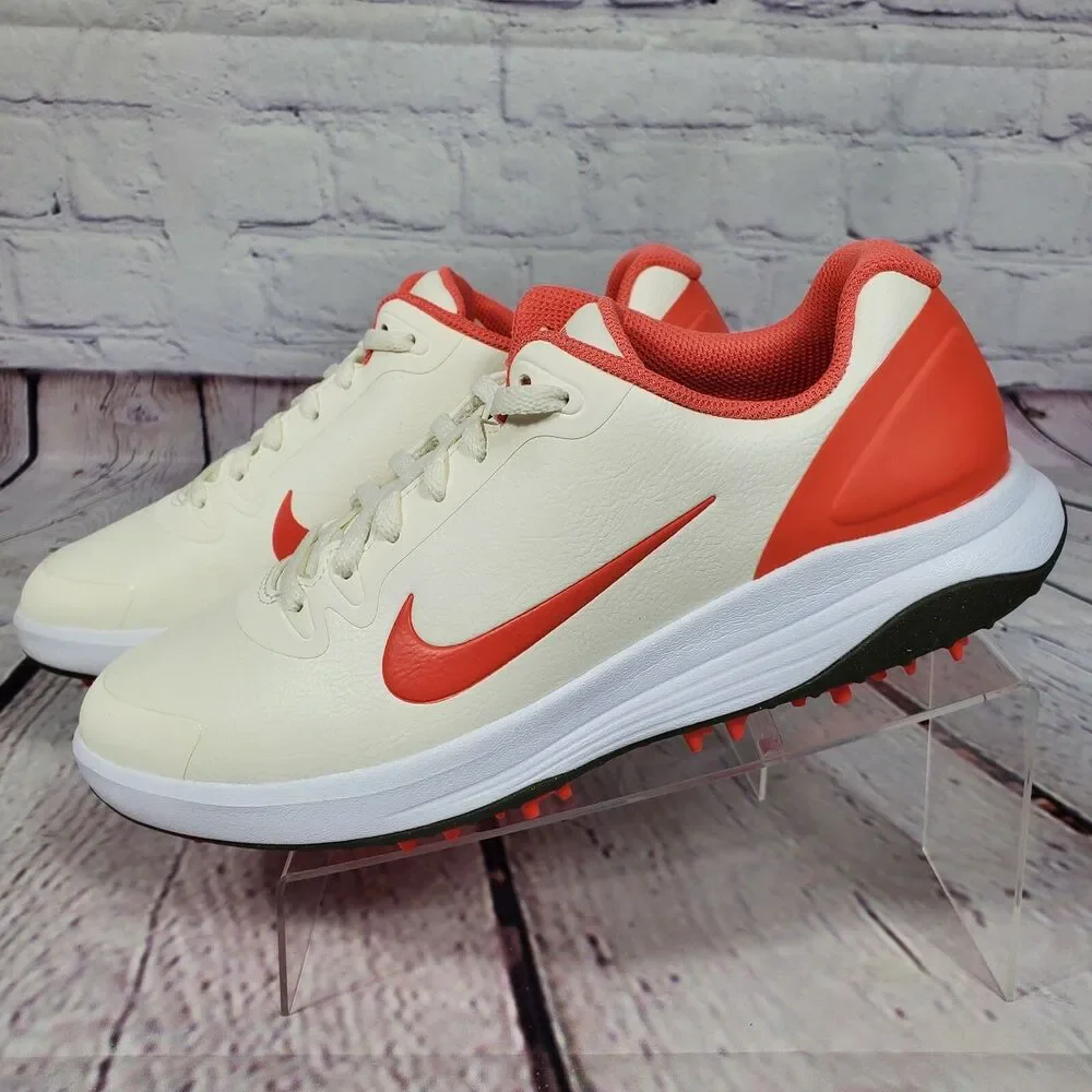 Nike Golf Shoes Mens 8 Cream Orange Infinity Fitsole Sail Magic Ember Swoosh