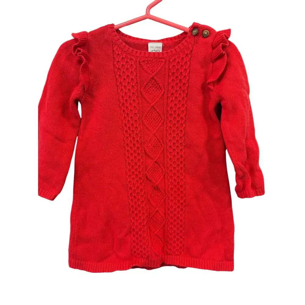 5/$20 Red Sweater Dress - Carter's - 12mo