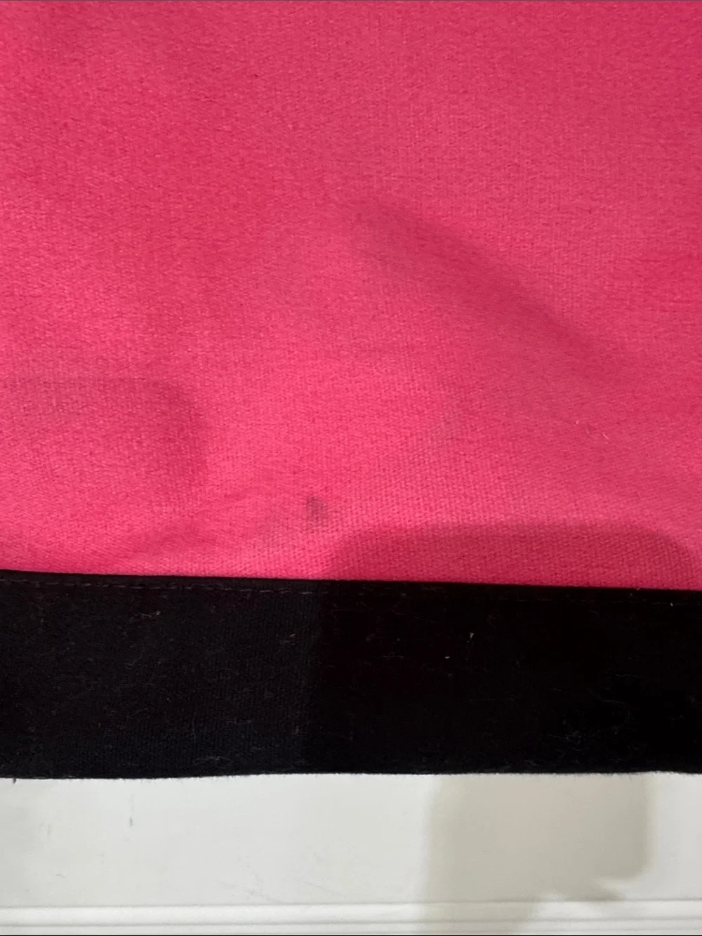 Victoria's Secret Hot Pink Canvas Tote with Black Accents