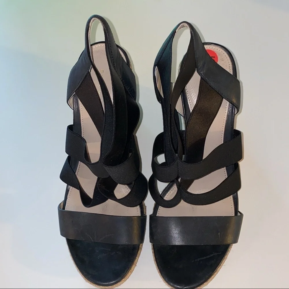 Elie Tahari Black Wedge Heel Size 37