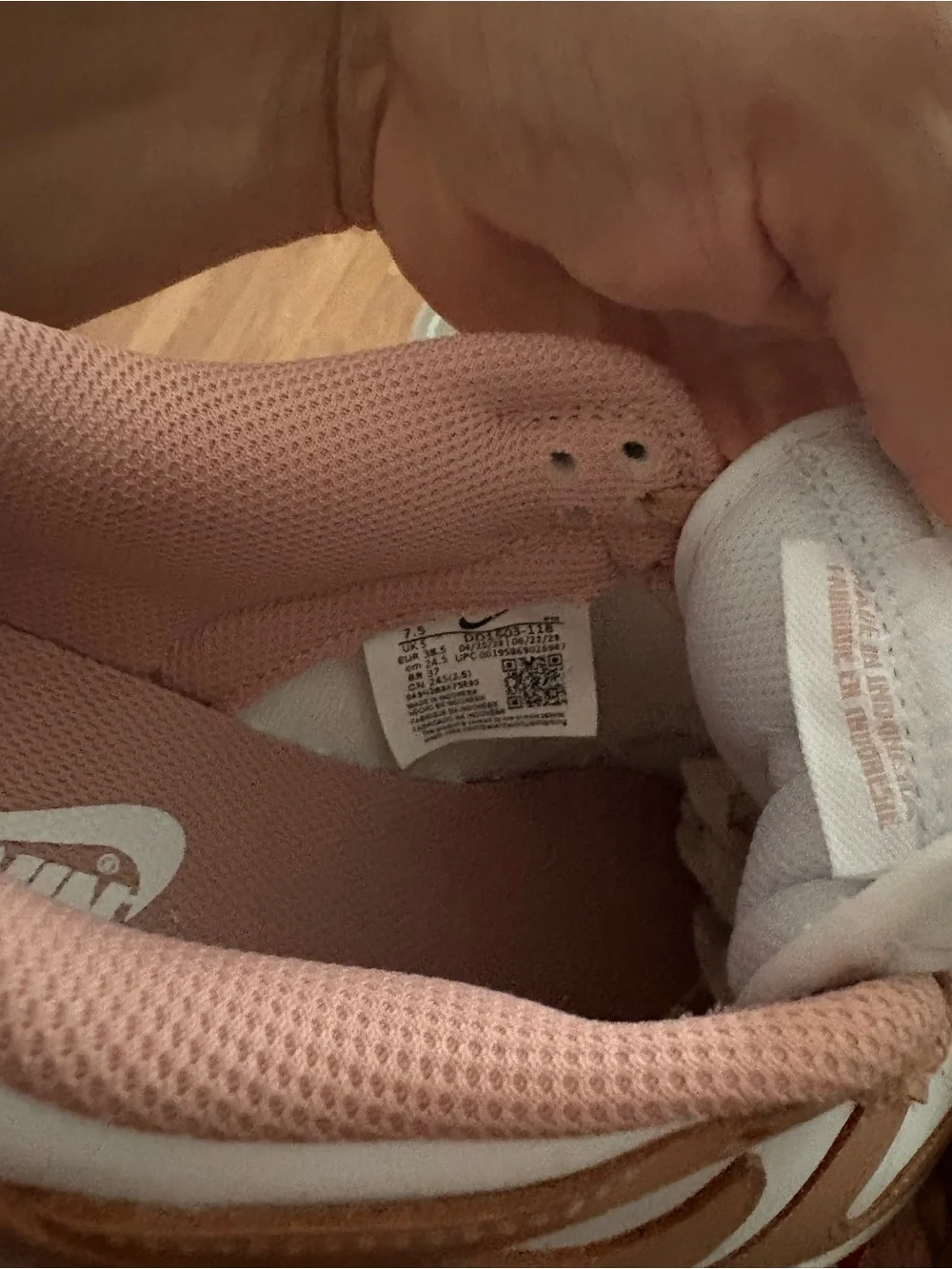 Nike Dunk Low in Tan and White