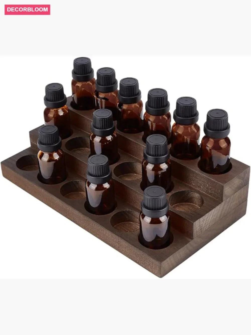 Wooden 3-Tier 18 Slots Essential Oil Organizer Display Stand