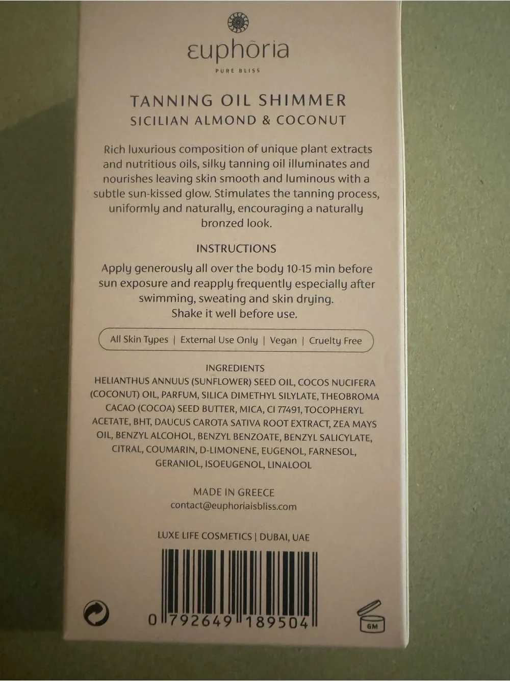 Euphoria radiance lightweight sunglow