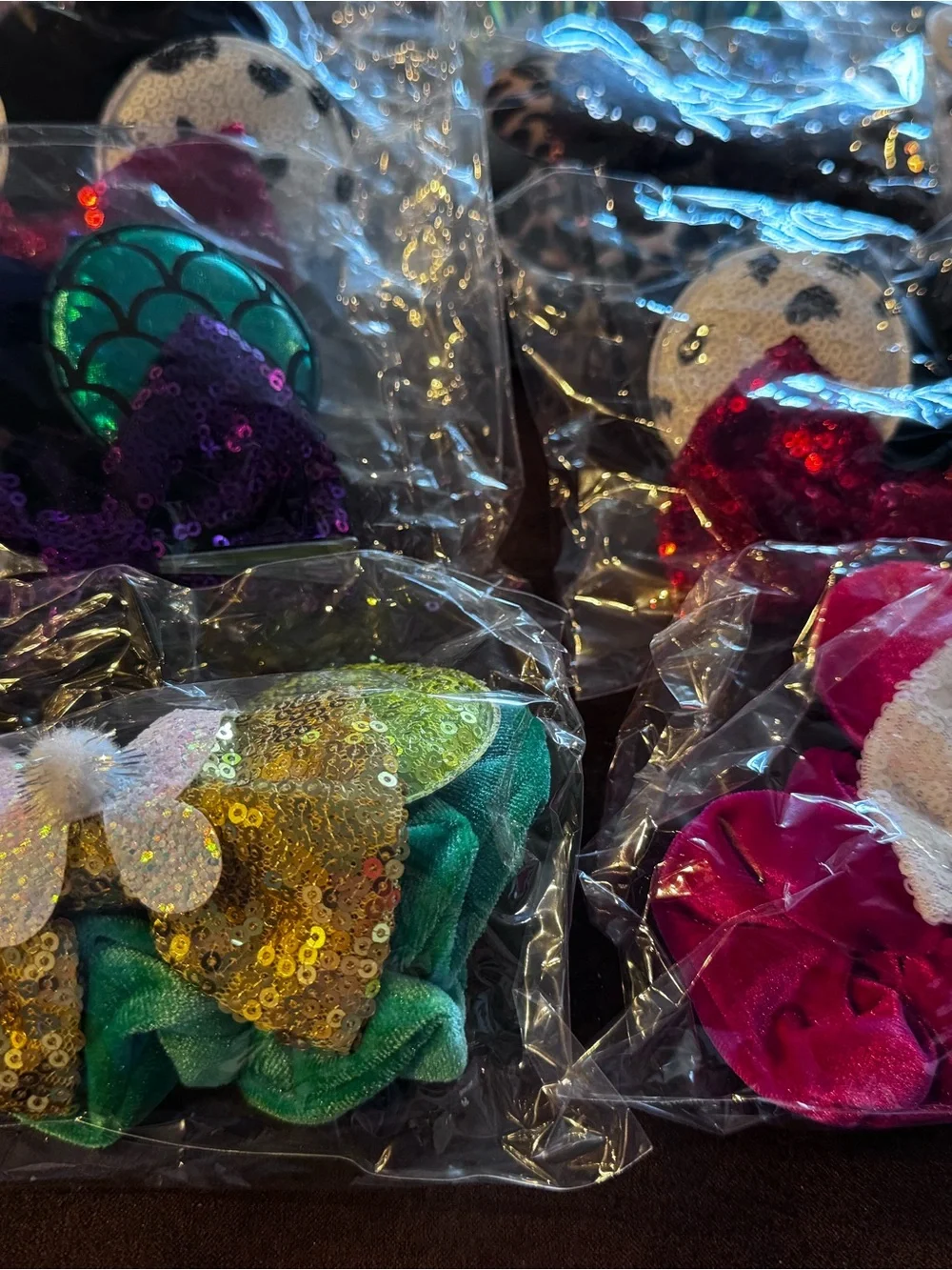 Bulk Lot- 20 Brand New High Quality Minnie Ear Hair Scrunchies-Wholesale Pricing
