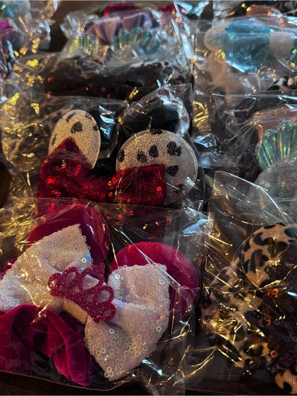 Bulk Lot- 20 Brand New High Quality Minnie Ear Hair Scrunchies-Wholesale Pricing