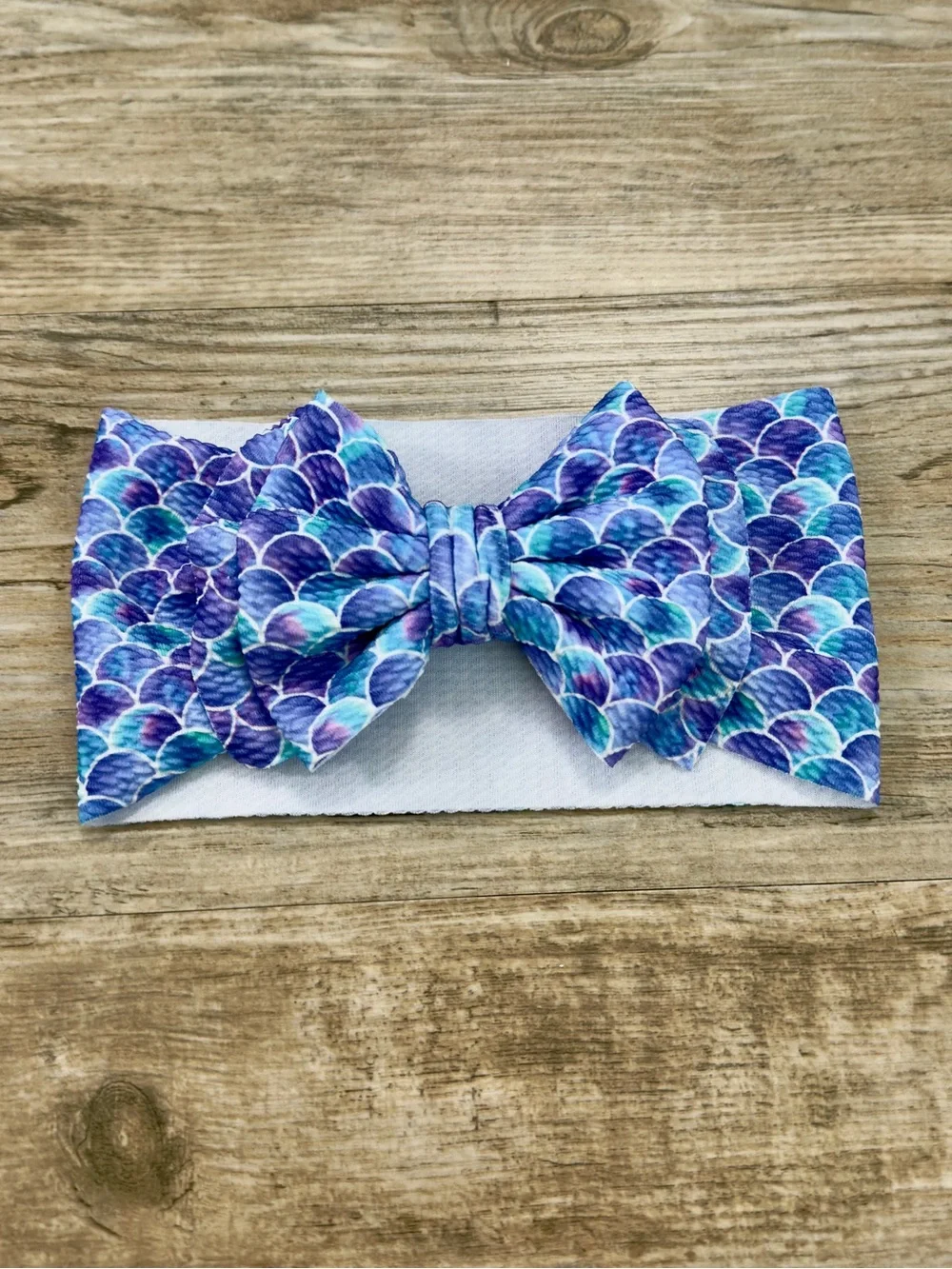 Baby Girl 0-6M Mermaid Headband Bow Bullet Fabric