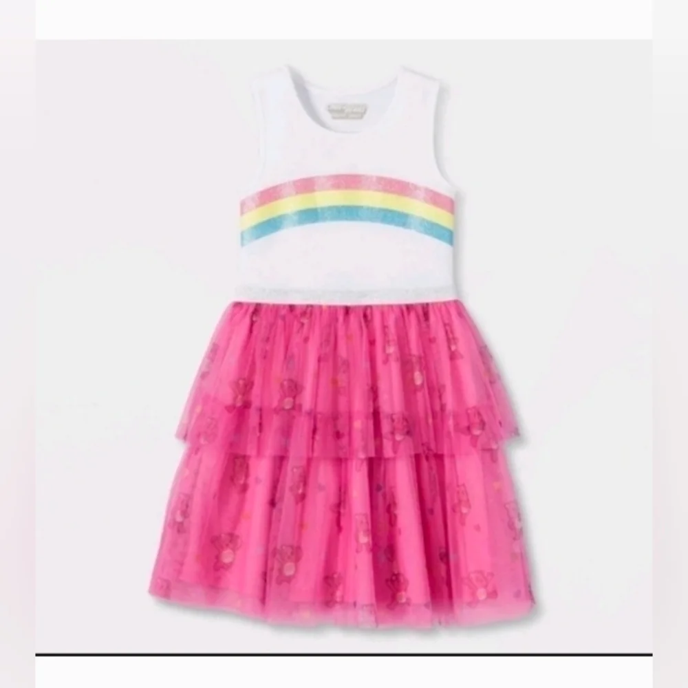Care Bears Tutu Dress - Pink / White, Size Small Girls Care Bear Size S 6/6X
