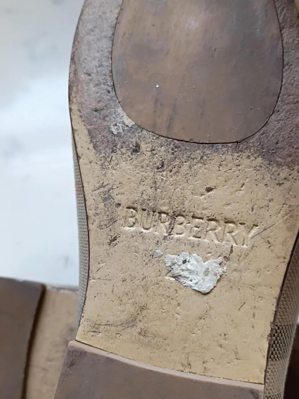 Burberry Kids Beige Plaid Mary Jane Shoes