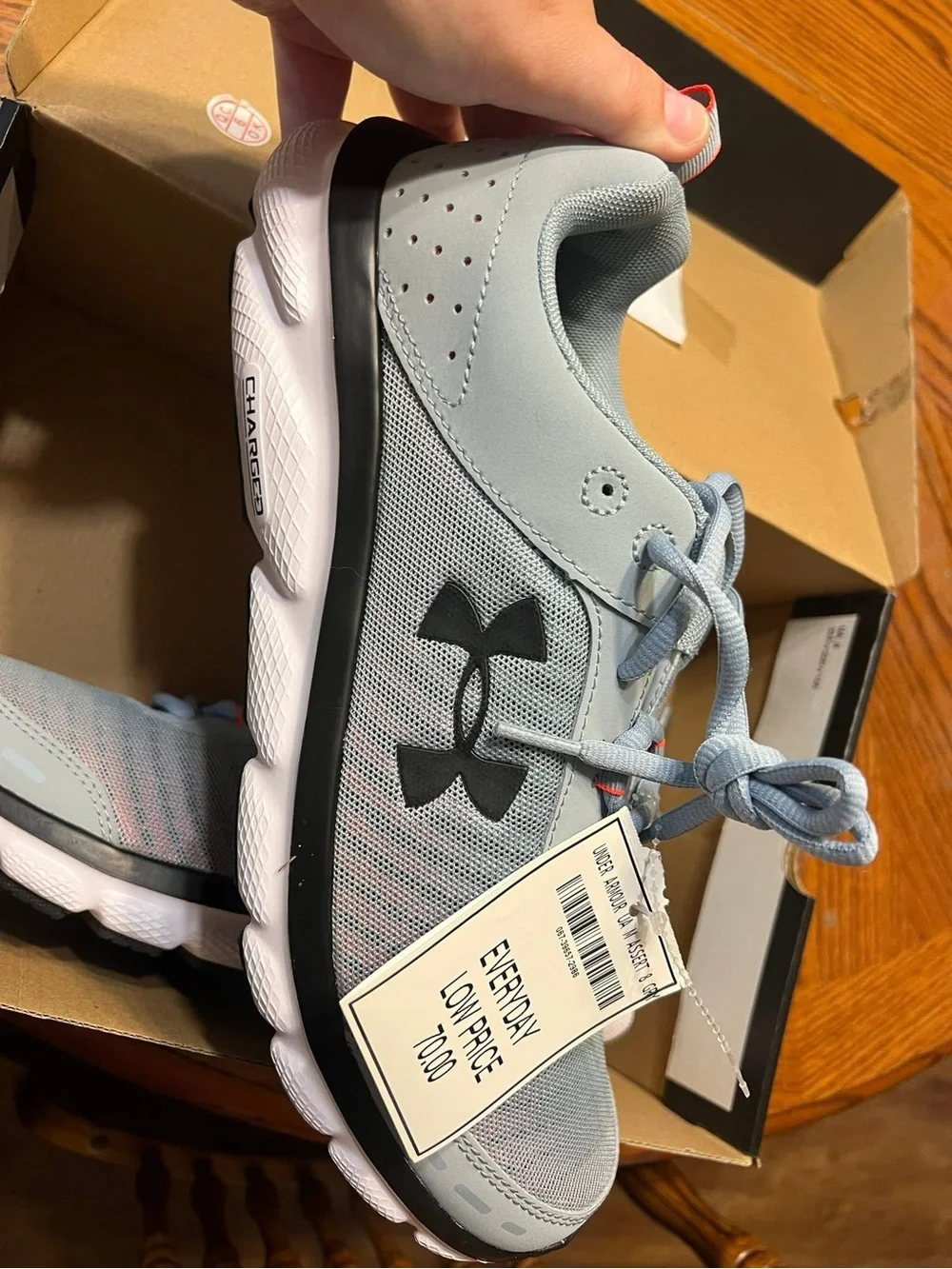 Under Armour Light Blue and Black Mesh Running Shoes