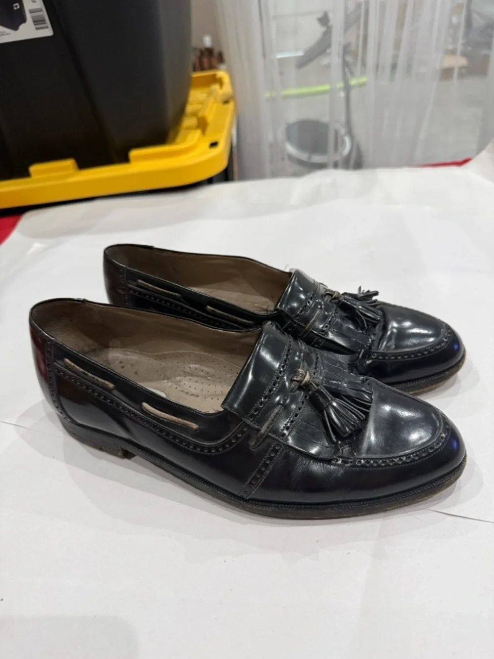 Bally Black Tassel Leather Loafers for Men